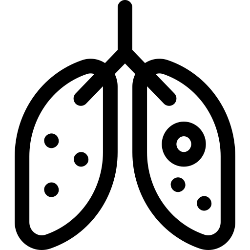 cancro ai polmoni Basic Rounded Lineal icona