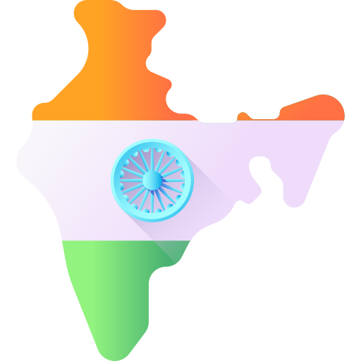 india 3D Color icona