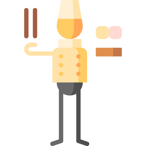 sushi Puppet Characters Flat ikona