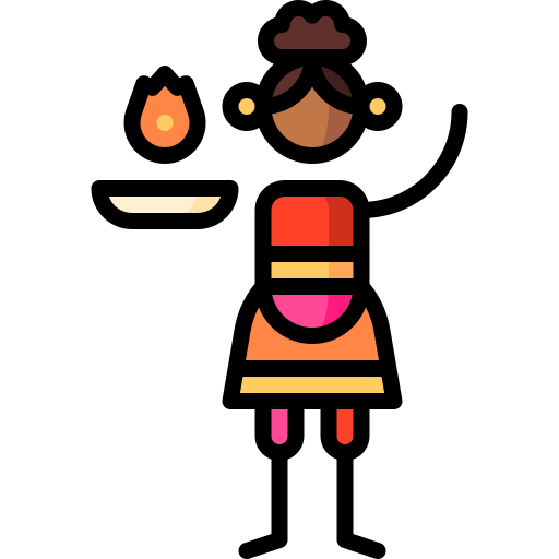 la comida picante Puppet Characters Lineal Color icono