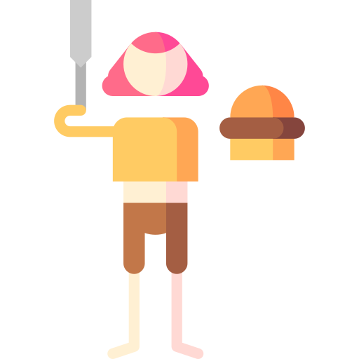 burger Puppet Characters Flat icon