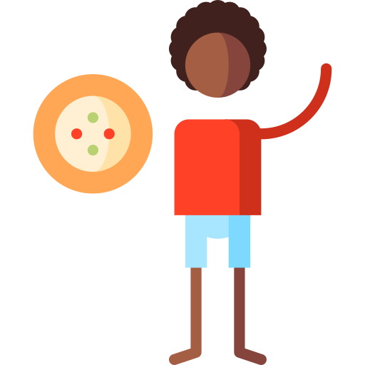 pizza Puppet Characters Flat ikona