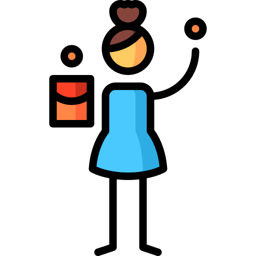 Snack Puppet Characters Lineal Color icon