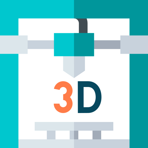 3d printer Basic Straight Flat icon