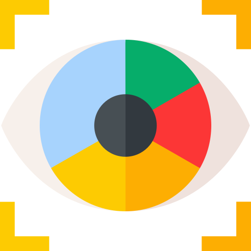 rozpoznawanie oczu Basic Straight Flat ikona