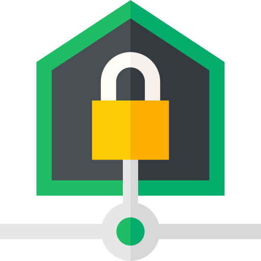 Home security Basic Straight Flat icon