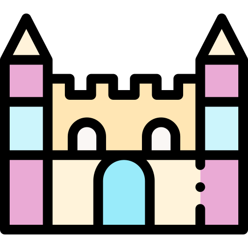 schloss Detailed Rounded Lineal color icon