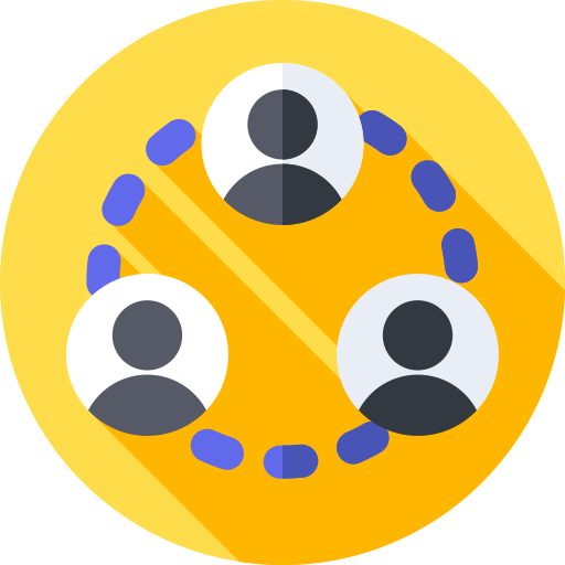 team Flat Circular Flat icoon