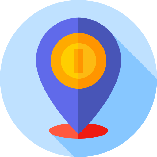 lokalizacja Flat Circular Flat ikona
