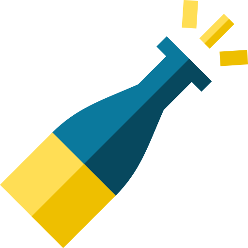 シャンパン Basic Straight Flat icon