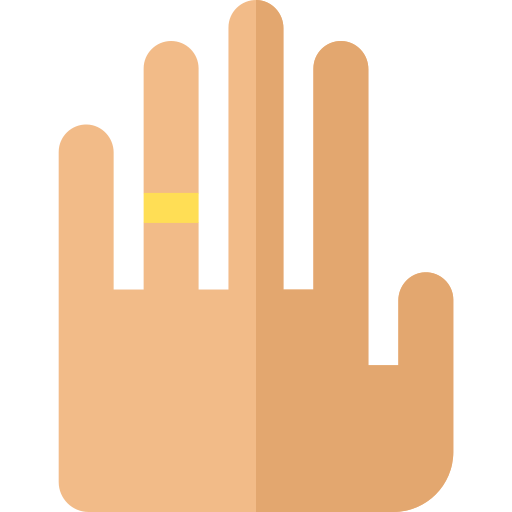 手 Basic Straight Flat icon
