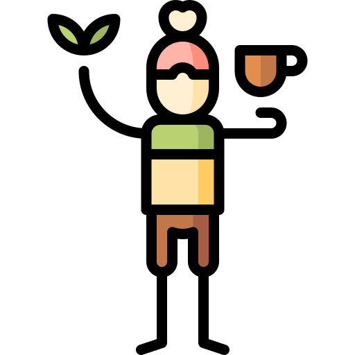 Tea Puppet Characters Lineal Color icon