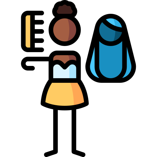 peruka Puppet Characters Lineal Color ikona