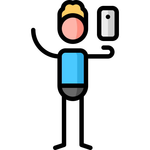 telefon Puppet Characters Lineal Color ikona