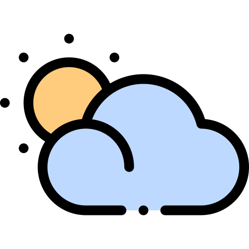 날씨 Detailed Rounded Lineal color icon