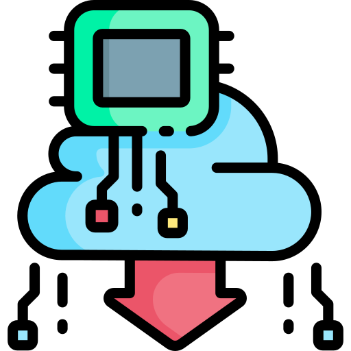 computación en la nube Special Lineal color icono