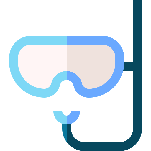 Diving mask Basic Straight Flat icon
