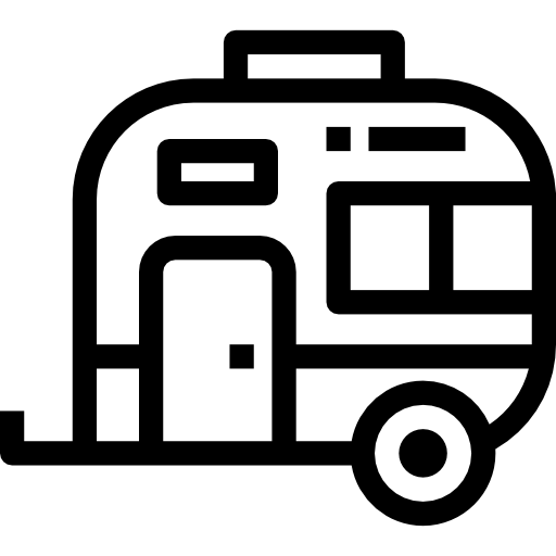 caravana Detailed Straight Lineal icono