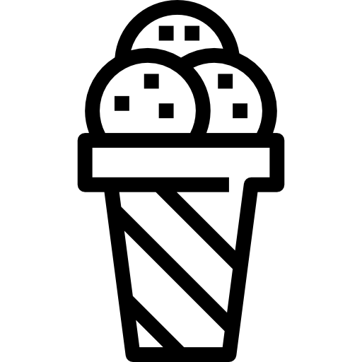 helado Detailed Straight Lineal icono