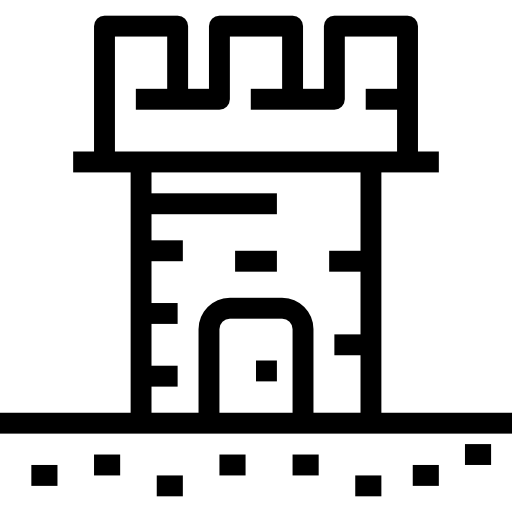 castelo de areia Detailed Straight Lineal Ícone