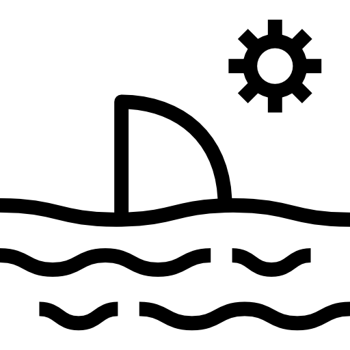 tiburón Detailed Straight Lineal icono