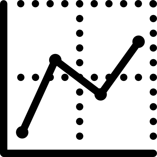 gráfico de linea Roundicons Solid icono