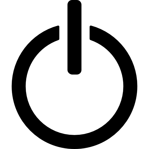 pulsante di accensione Roundicons Solid icona