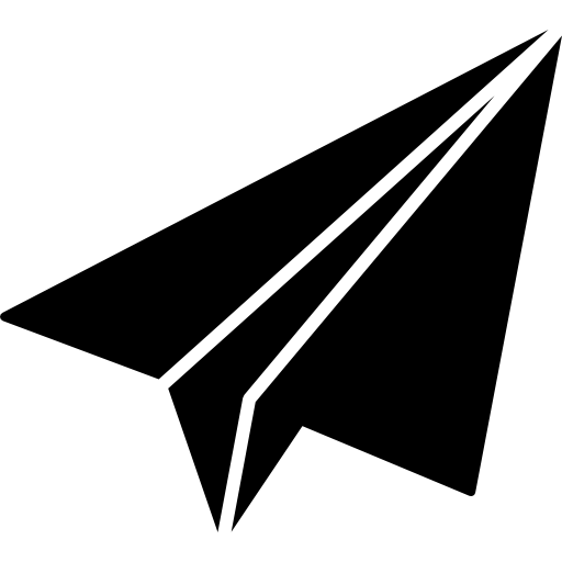 papierowy samolocik Roundicons Solid ikona