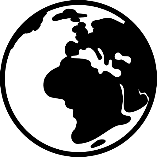 planeet aarde Roundicons Solid icoon