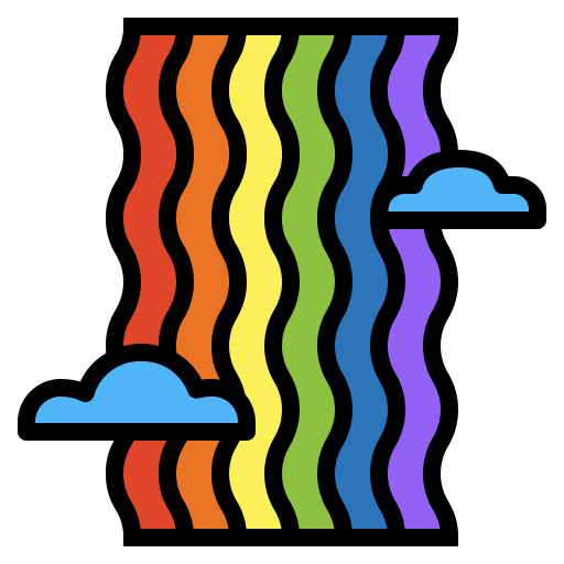 regenbogen Smalllikeart Lineal Color icon