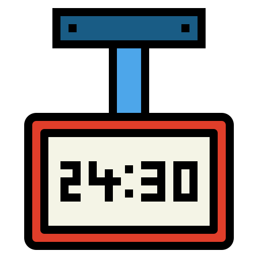 Clock Smalllikeart Lineal Color icon