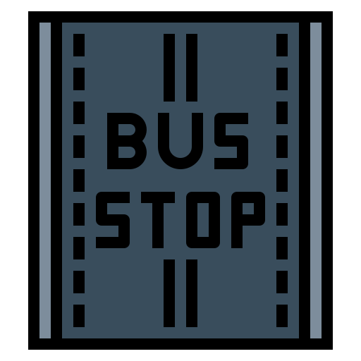 Bus stop Smalllikeart Lineal Color icon