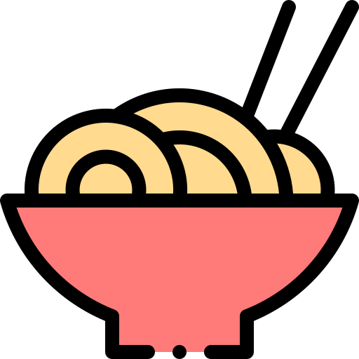 Noodle Detailed Rounded Lineal color icon