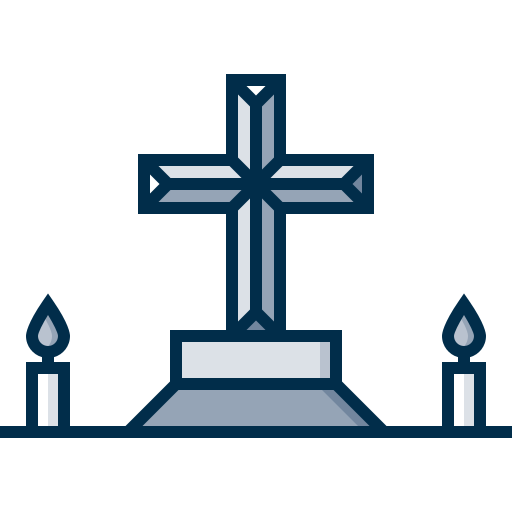 Graveyard Detailed Grey Lineal color icon