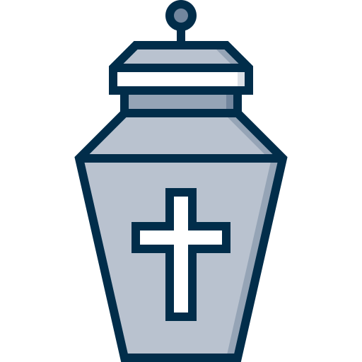 Urn Detailed Grey Lineal color icon