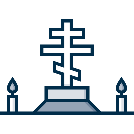 Византийский крест Detailed Grey Lineal color иконка