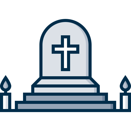 Grave Detailed Grey Lineal color icon