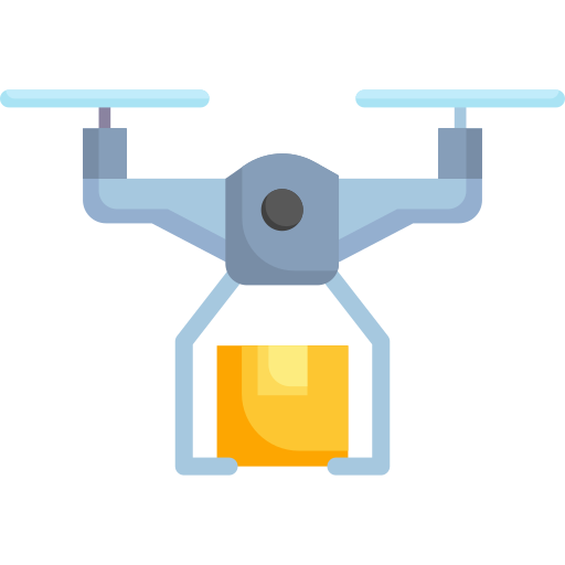 drone-bezorging Kosonicon Flat icoon