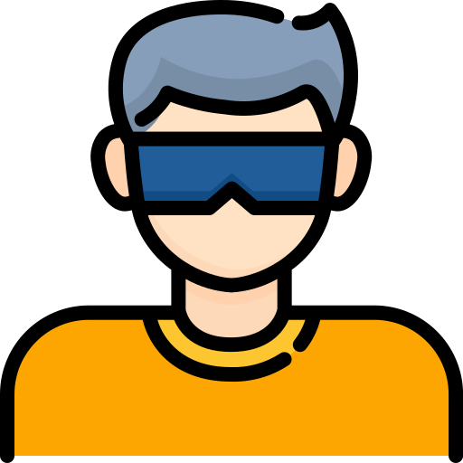 Virtual reality glasses Kosonicon Lineal color icon