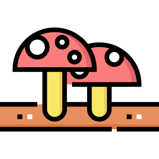 버섯 Detailed Straight Lineal color icon