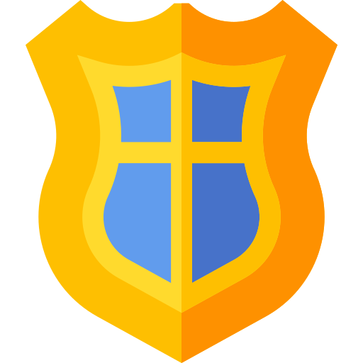 politie badge Basic Straight Flat icoon
