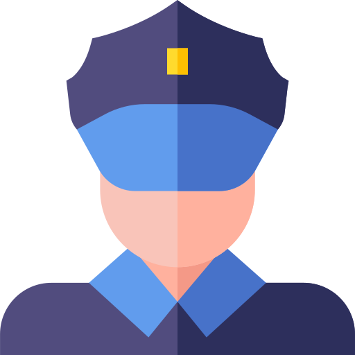politie Basic Straight Flat icoon