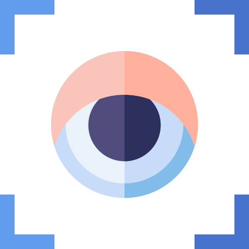 Eye scanner Basic Straight Flat icon