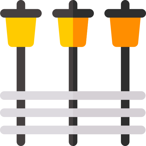 luces de la calle Basic Rounded Flat icono