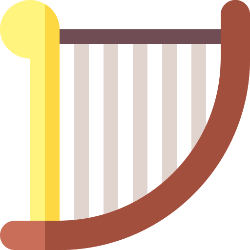 harpe Basic Rounded Flat Icône