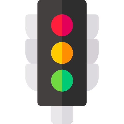 stoplicht Basic Rounded Flat icoon