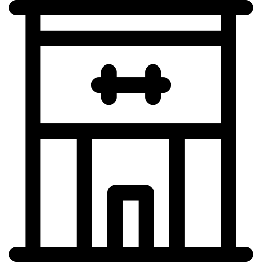 sportschool Basic Rounded Lineal icoon