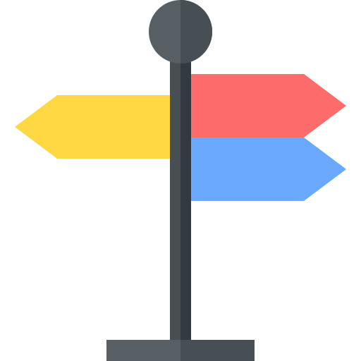 Signpost Basic Straight Flat icon