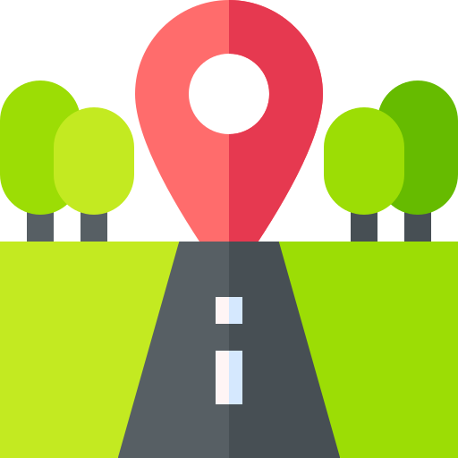 route Basic Straight Flat Icône