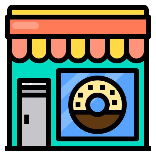 도넛 가게 Payungkead Lineal Color icon
